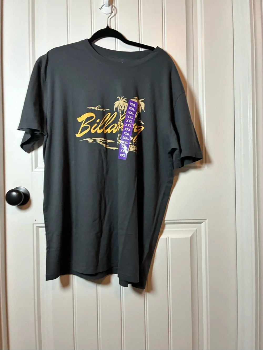 Billabong Black T‑Shirt with Yellow Palm Logo